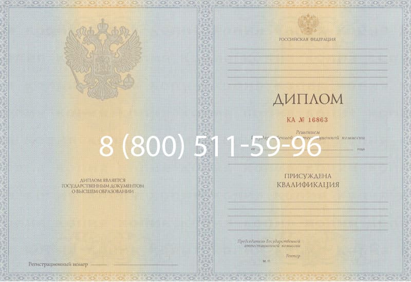 Купить Диплом о высшем образовании 2012-2013 годов в Воронеже