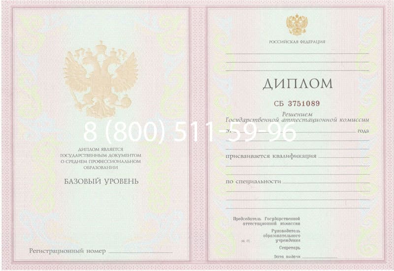 Купить Диплом техникума 2003-2006 годов в Воронеже
